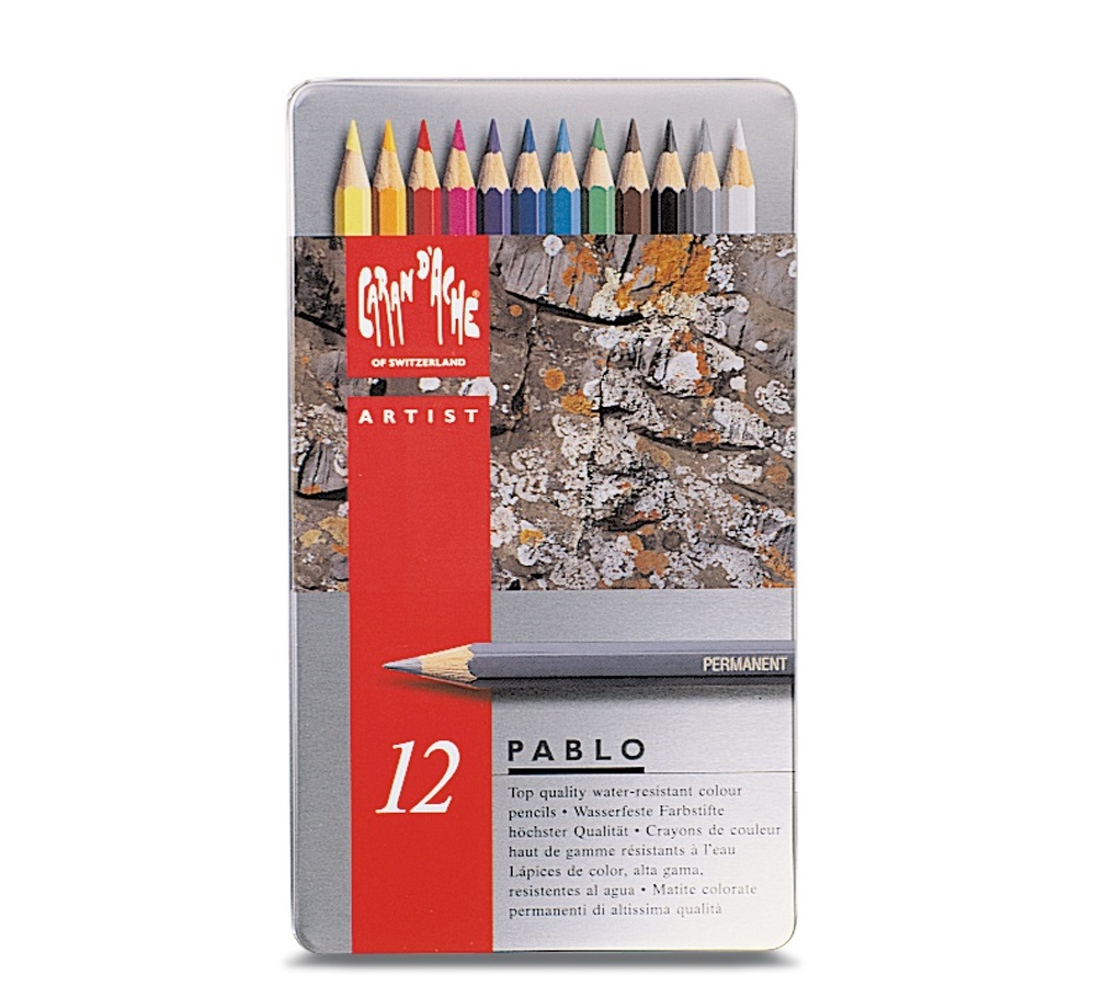 Caran d'Ache PABLO permanent lightfast artists quality water-resistant pencils 