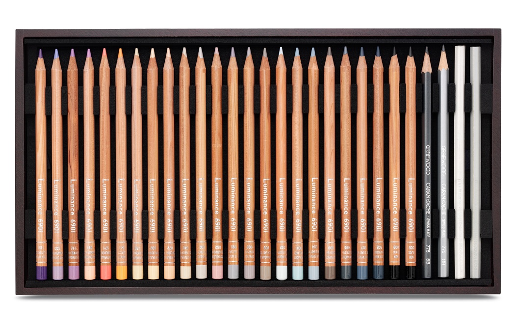 Caran D'Ache Luminance 6901 Colored Pencils Wood Box Set of 80